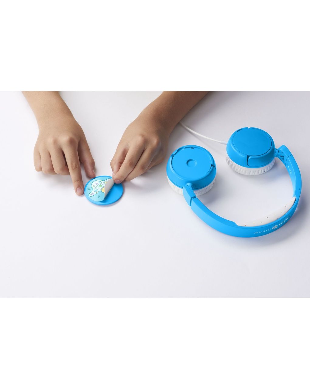Cuffie filo 3,5 mm bimbo azzurro - music sound