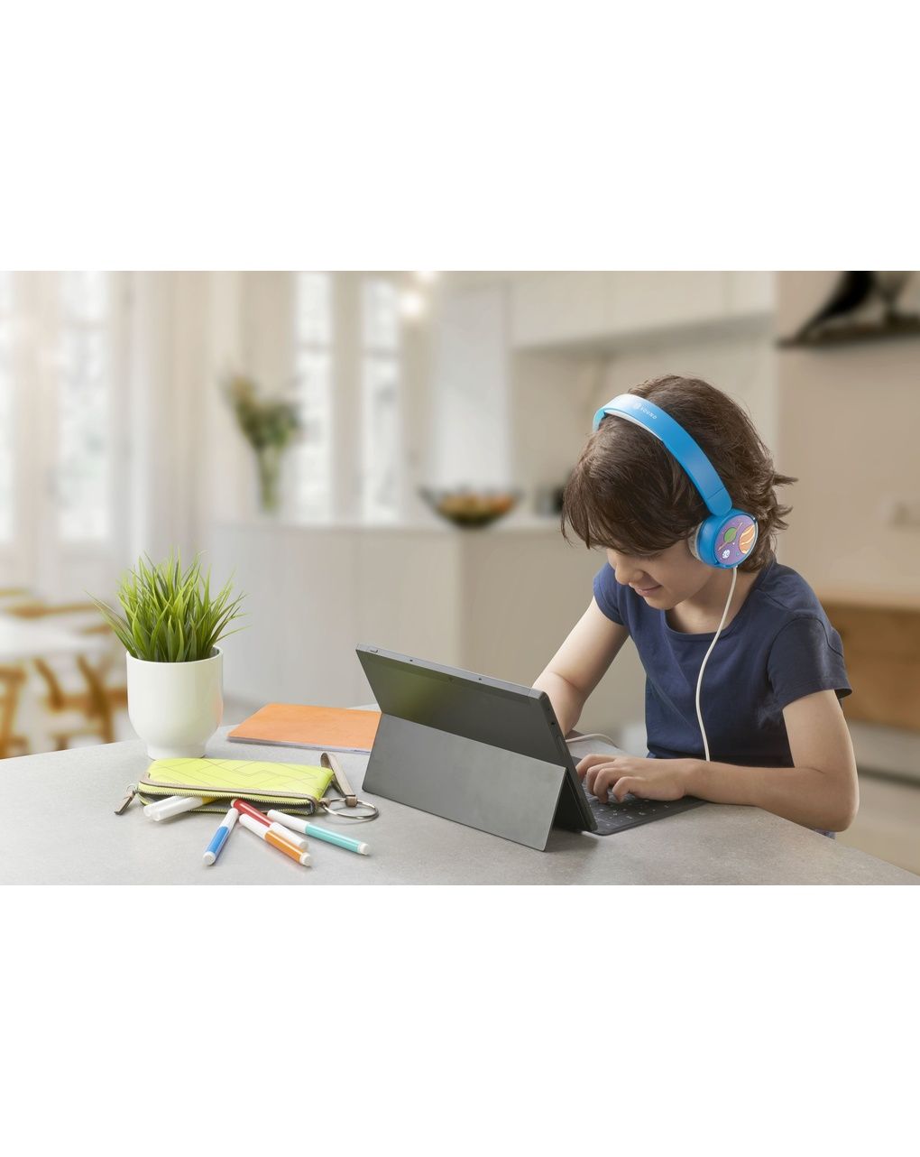 Cuffie filo 3,5 mm bimbo azzurro - music sound