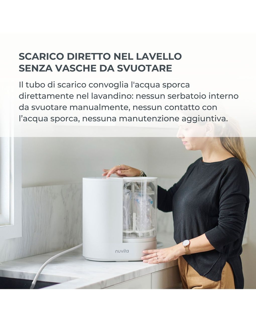 Lavabiberon 3-in-1 linda: lava, sterilizza e asciuga - 2000 - nuvita