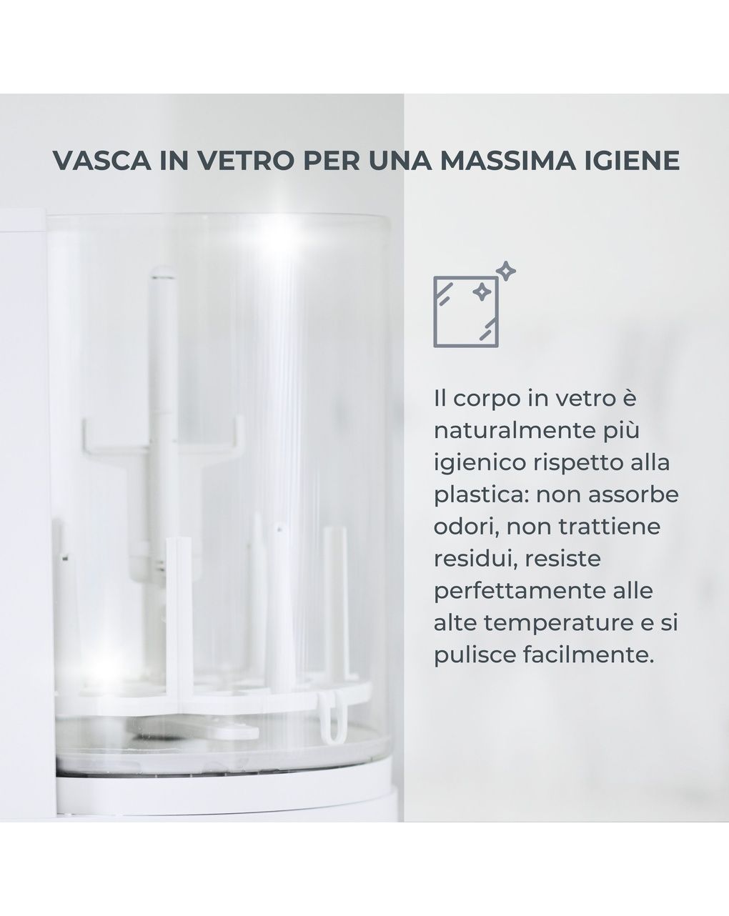 Lavabiberon 3-in-1 linda: lava, sterilizza e asciuga - 2000 - nuvita