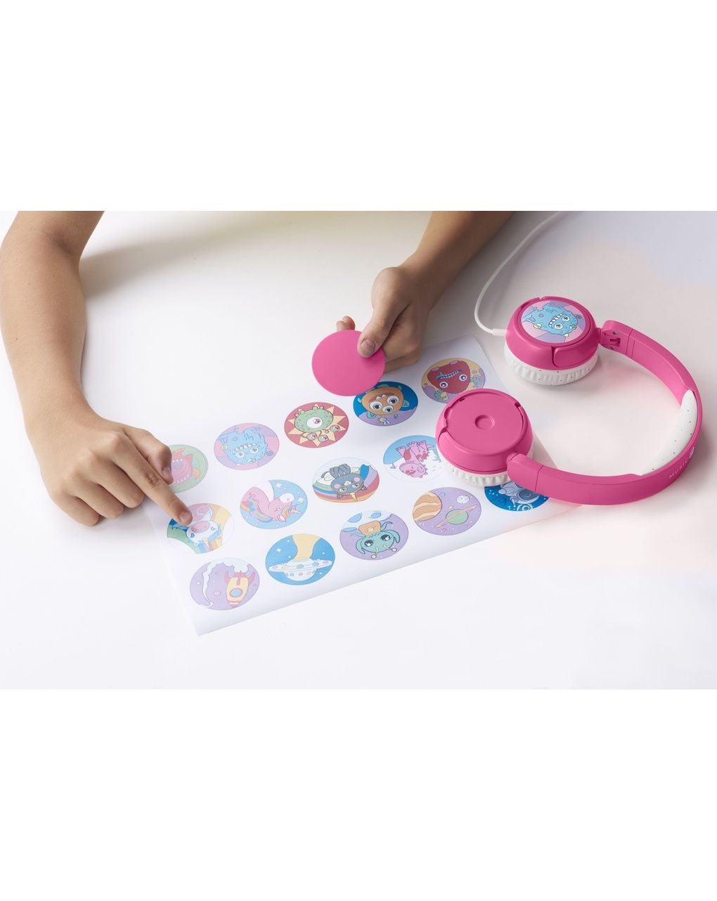 Cuffie filo 3,5 mm bimbo rosa - music sound