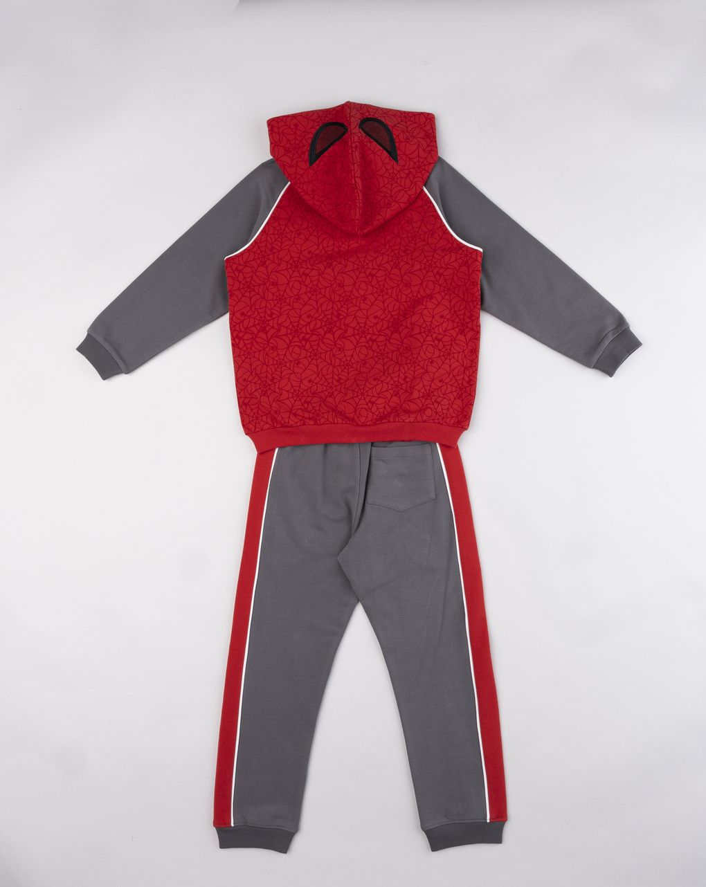 Tuta felpata bambino grigio/rosso spiderman