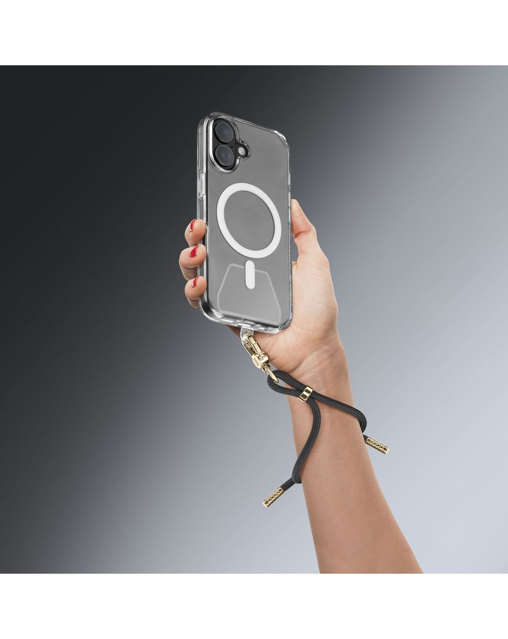 Laccio da polso porta telefono universale nero - cellularline