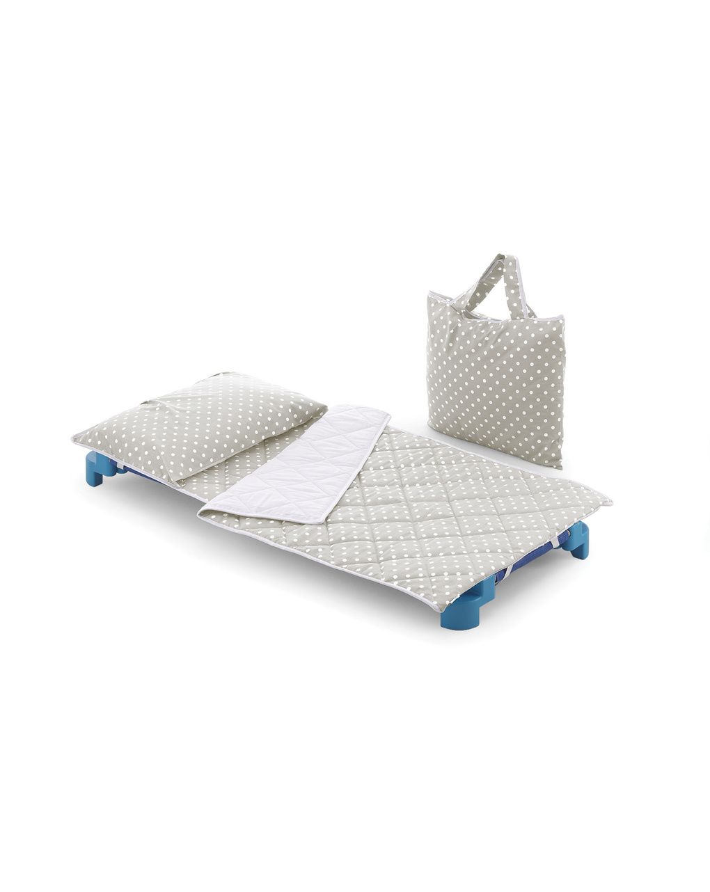Set asilo trapuntato per brandina pois tortora - italbaby