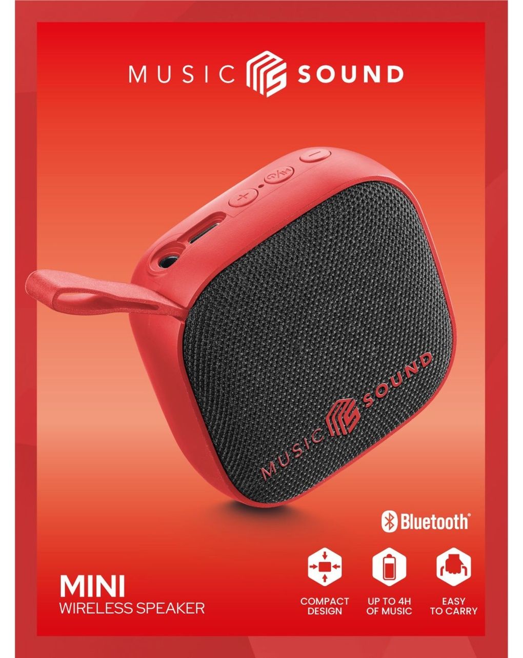 Speaker bleutooth mini3 rosso - music sound