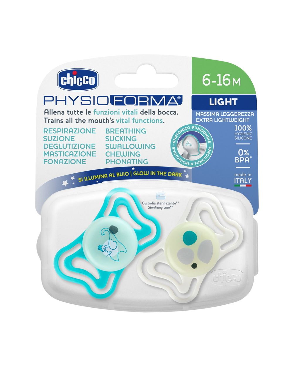 Succhietto physioforma light lumi 6-16m - chicco