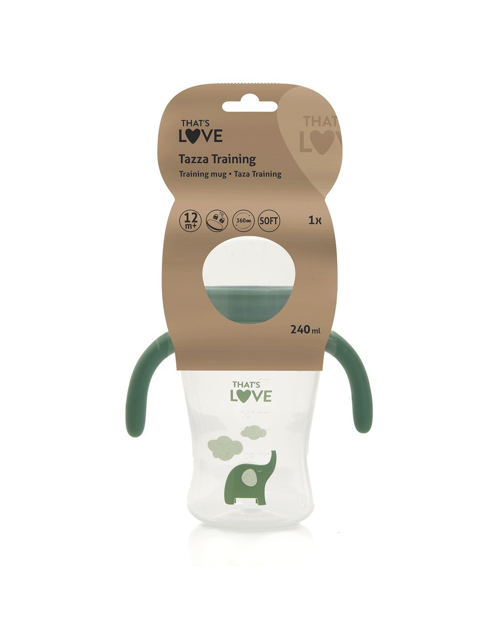 Tazza training 360 240 ml green- that's love