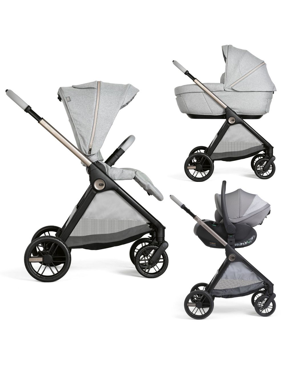Trio bellagio 2 gran comfort first seat recline -  lunar rock - chicco