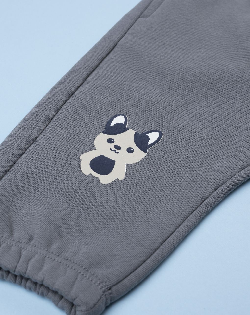 Pantalone felpato bimbo grigio stampato