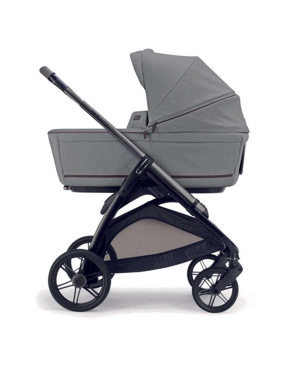 Aptica system quattro - crystal grey con telaio litio e seggiolino auto darwin infant recline evo - inglesina