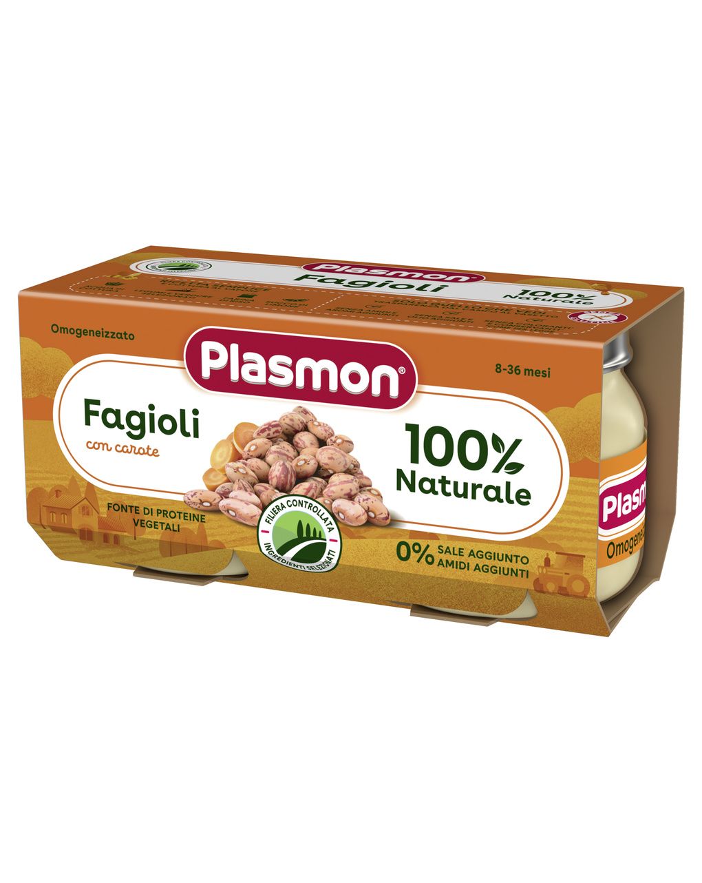 Omogeneizzato fagioli borlotti 2x80g - plasmon