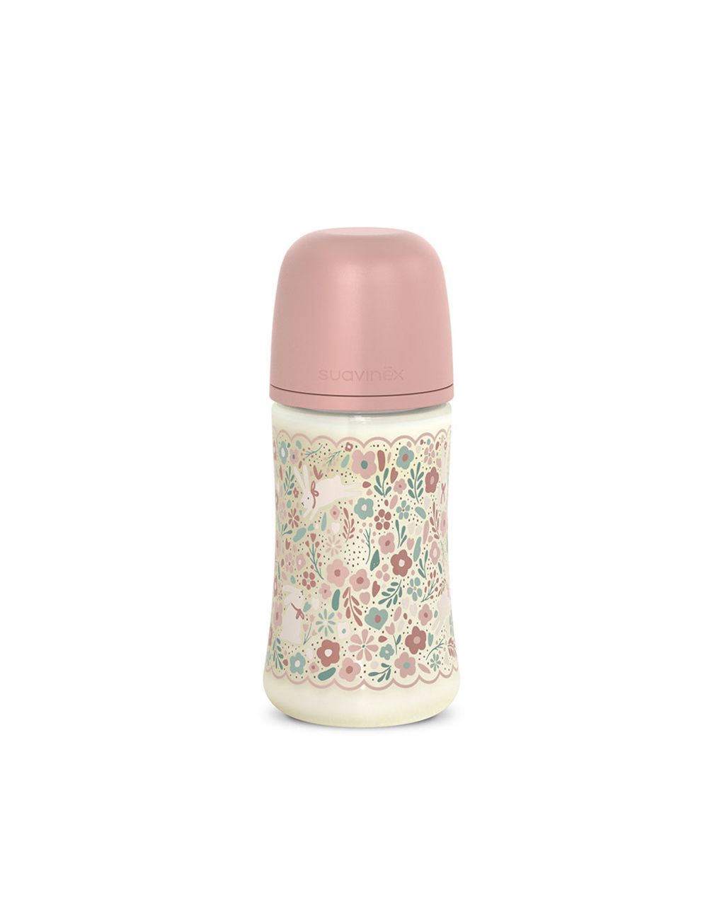 Wonderland biberon poliammide silicone 360ml rosa - suavinex