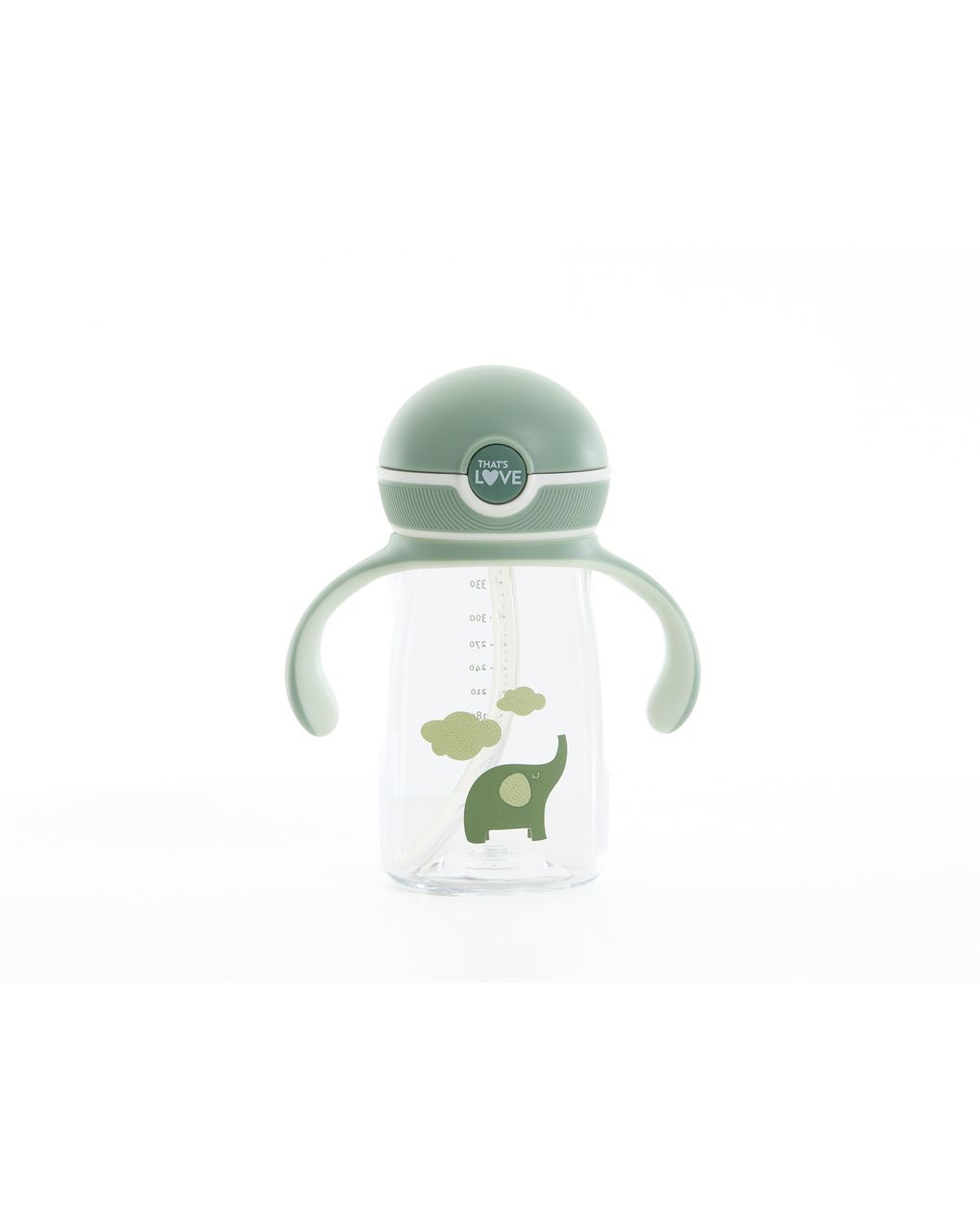 Tazza con cannuccia 12m+ elephant 360 ml - that's love