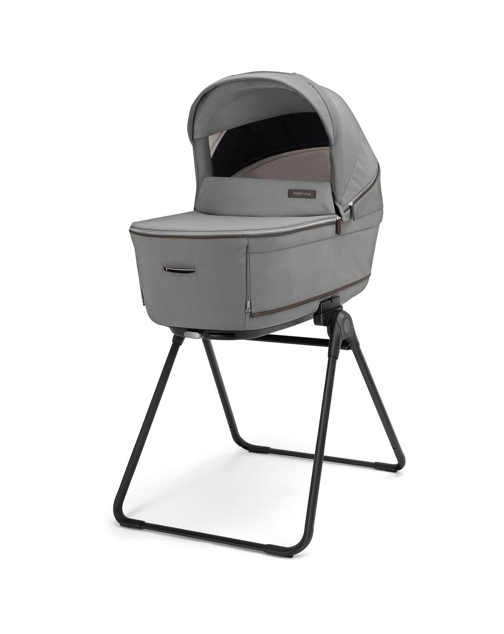 Aptica system quattro - crystal grey con telaio litio e seggiolino auto darwin infant recline evo - inglesina