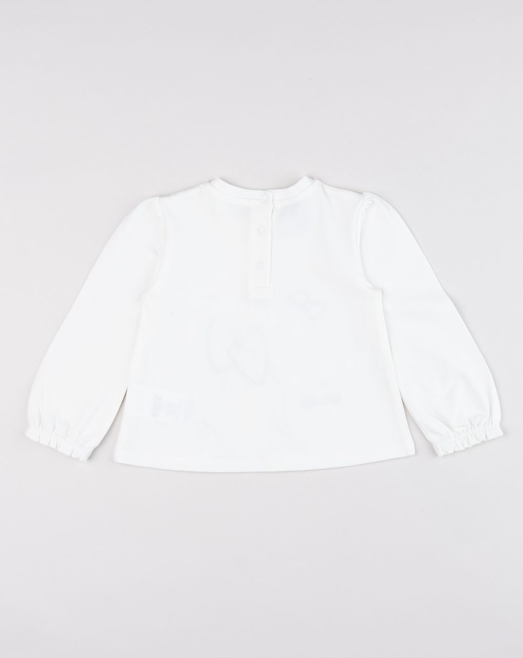 T-shirt bimba manica lunga bianca con stampa aristogatti