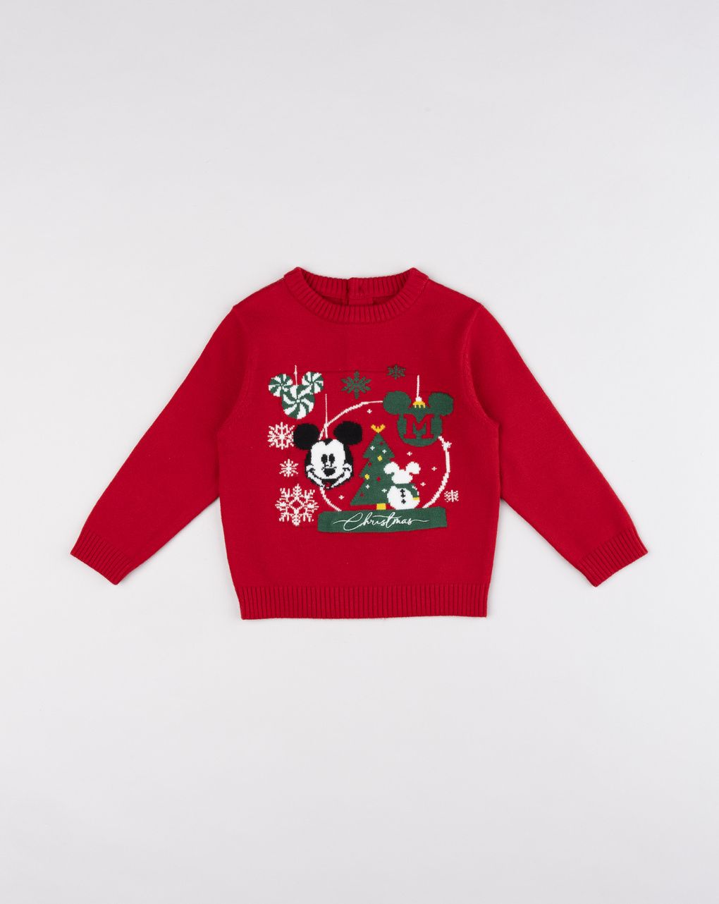 Maglione natalizio bimbo mickey mouse rosso