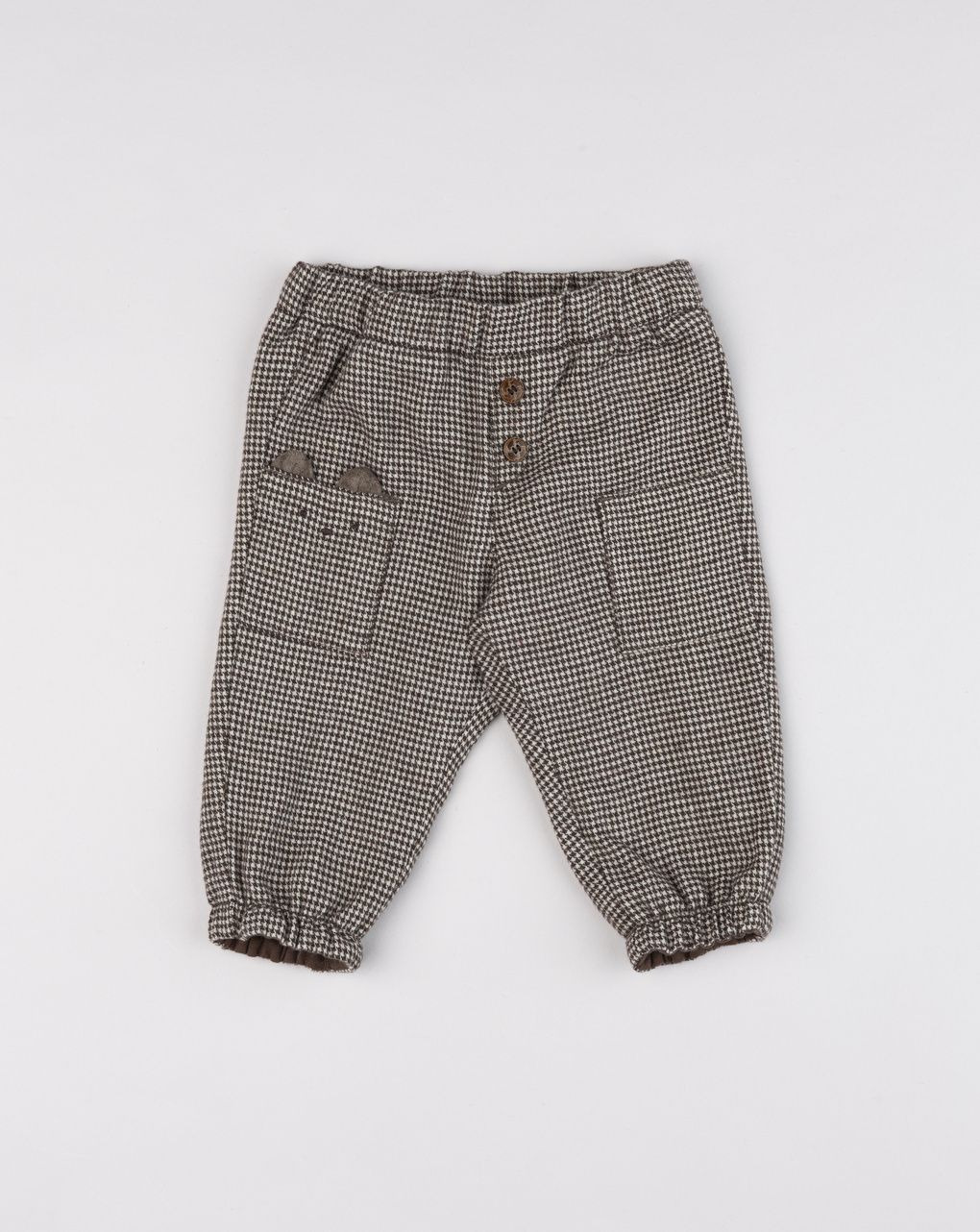 Pantalone soft winter a quadretti marrone bimbo