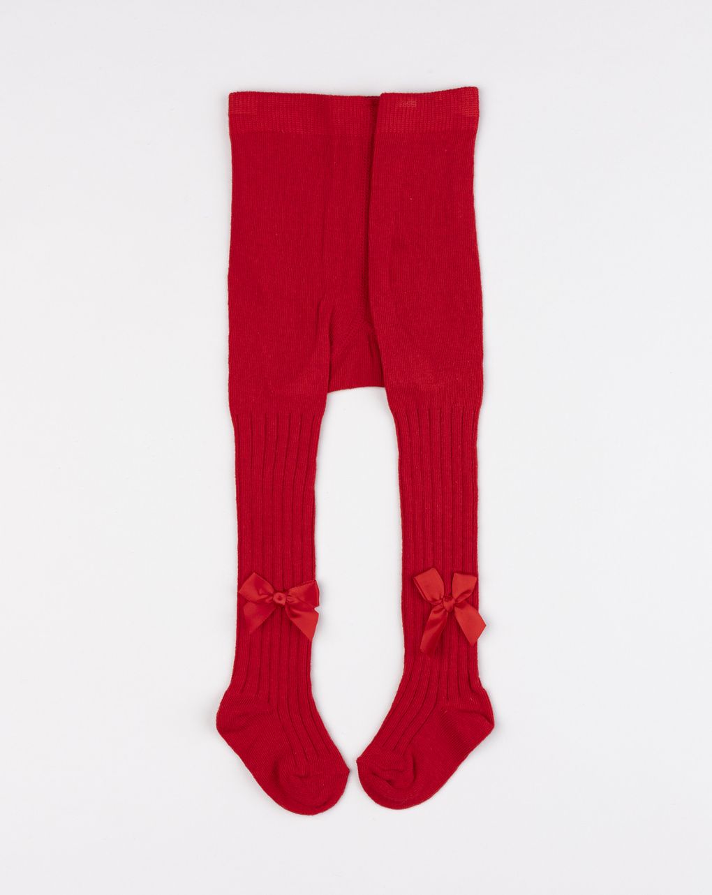 Collant bimba rossi a costina
