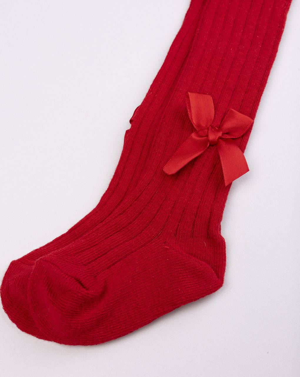 Collant bimba rossi a costina