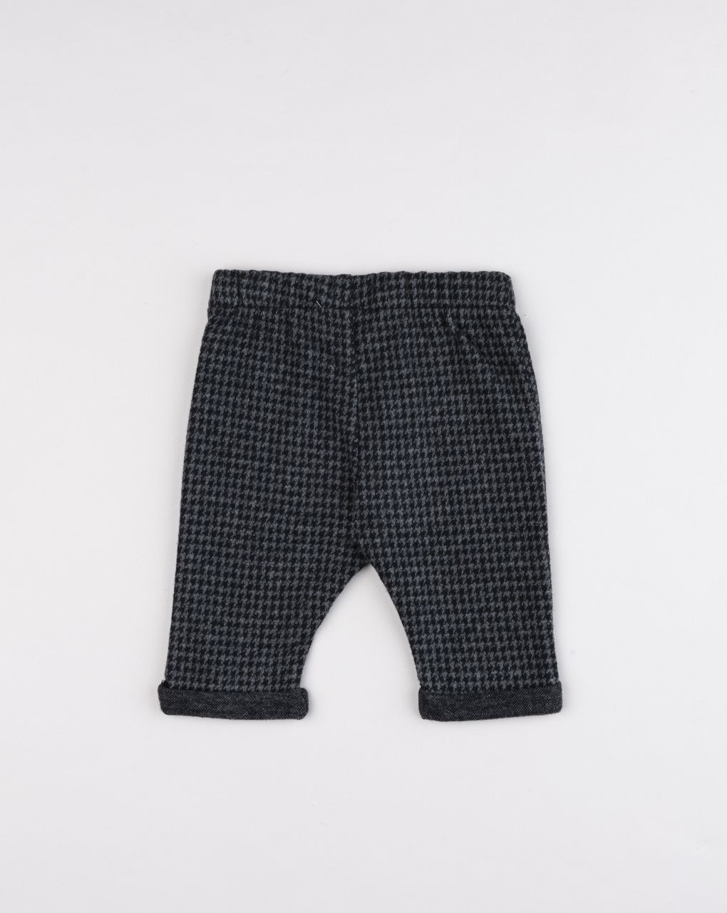 Pantaloni neonato pied de poule grigio