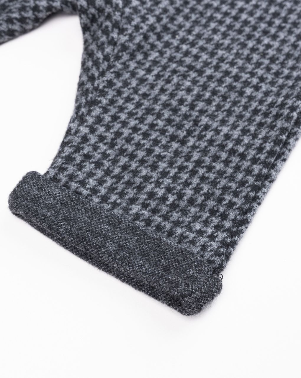 Pantaloni neonato pied de poule grigio