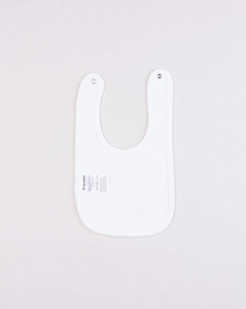 Bavaglino neonato in cotone bianco con stampa koala grigio