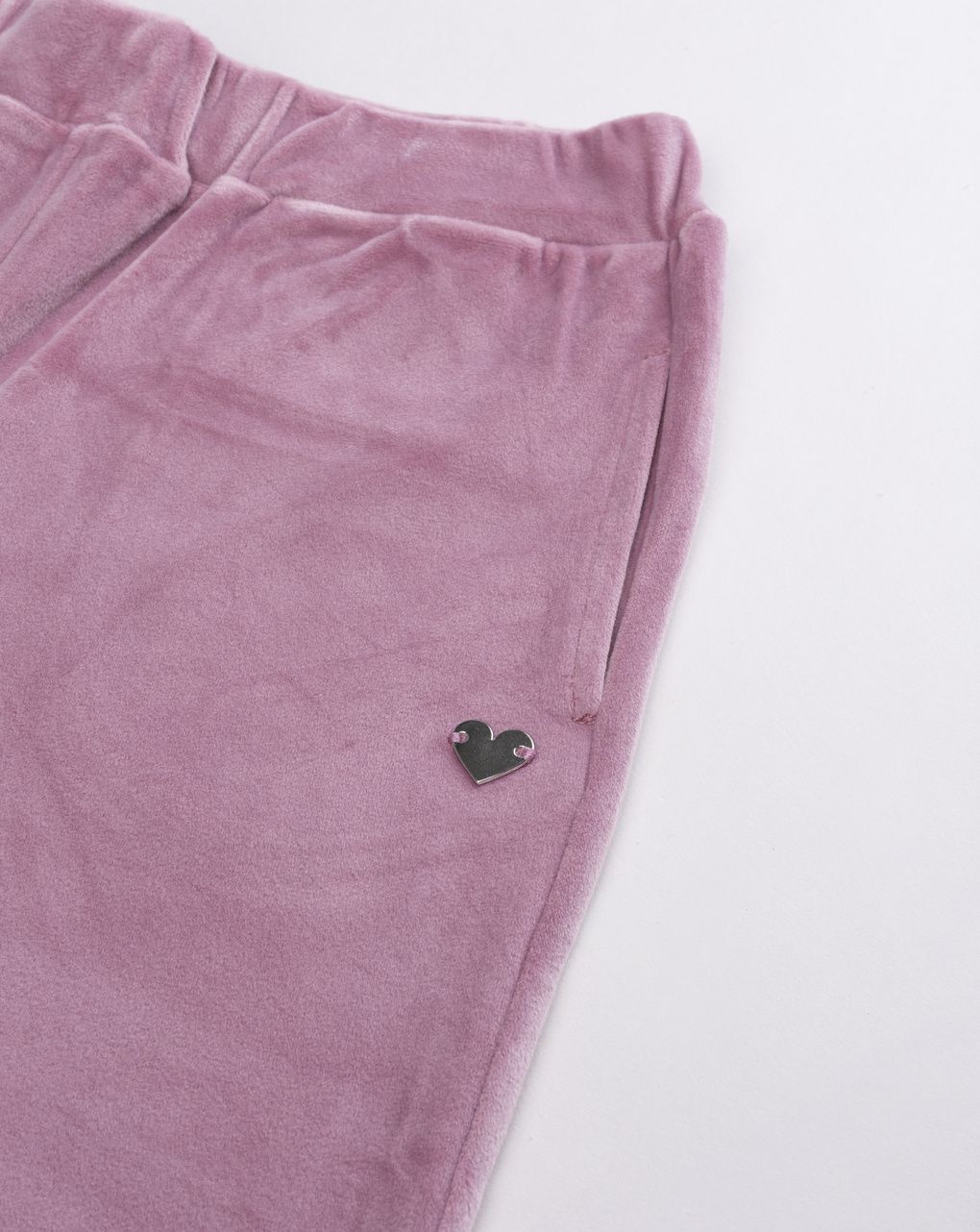Pantalone bimba in ciniglia rosa antico