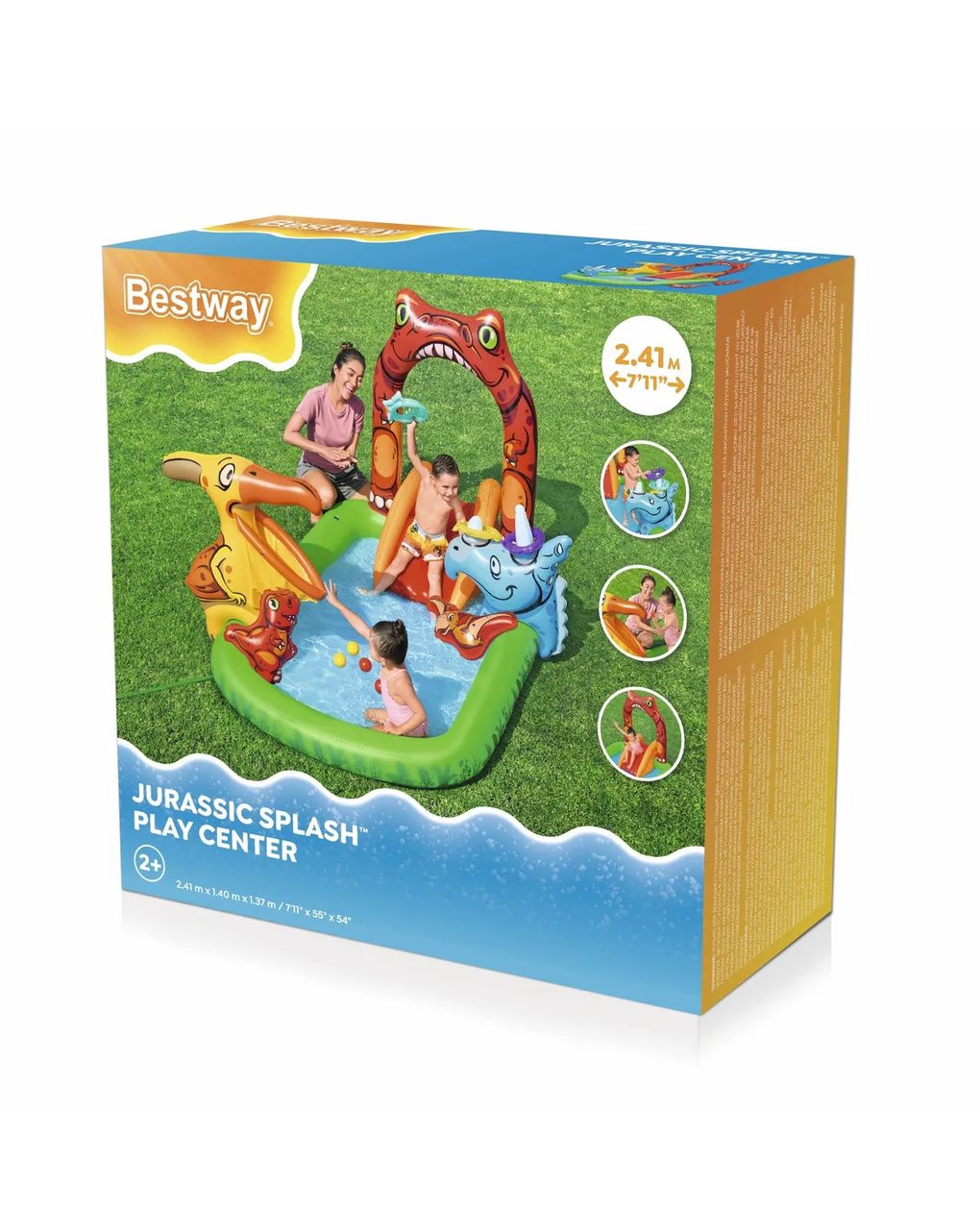 Playcenter gonfiabile bestway® jurassic splash™ con piscinetta, 2 anni+