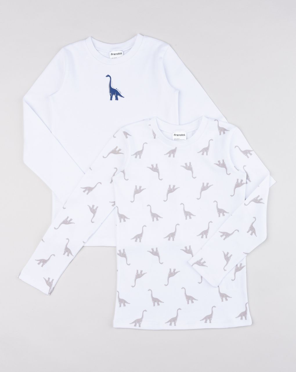 Pack 2 t-shirt intime manica lungha bambino dino