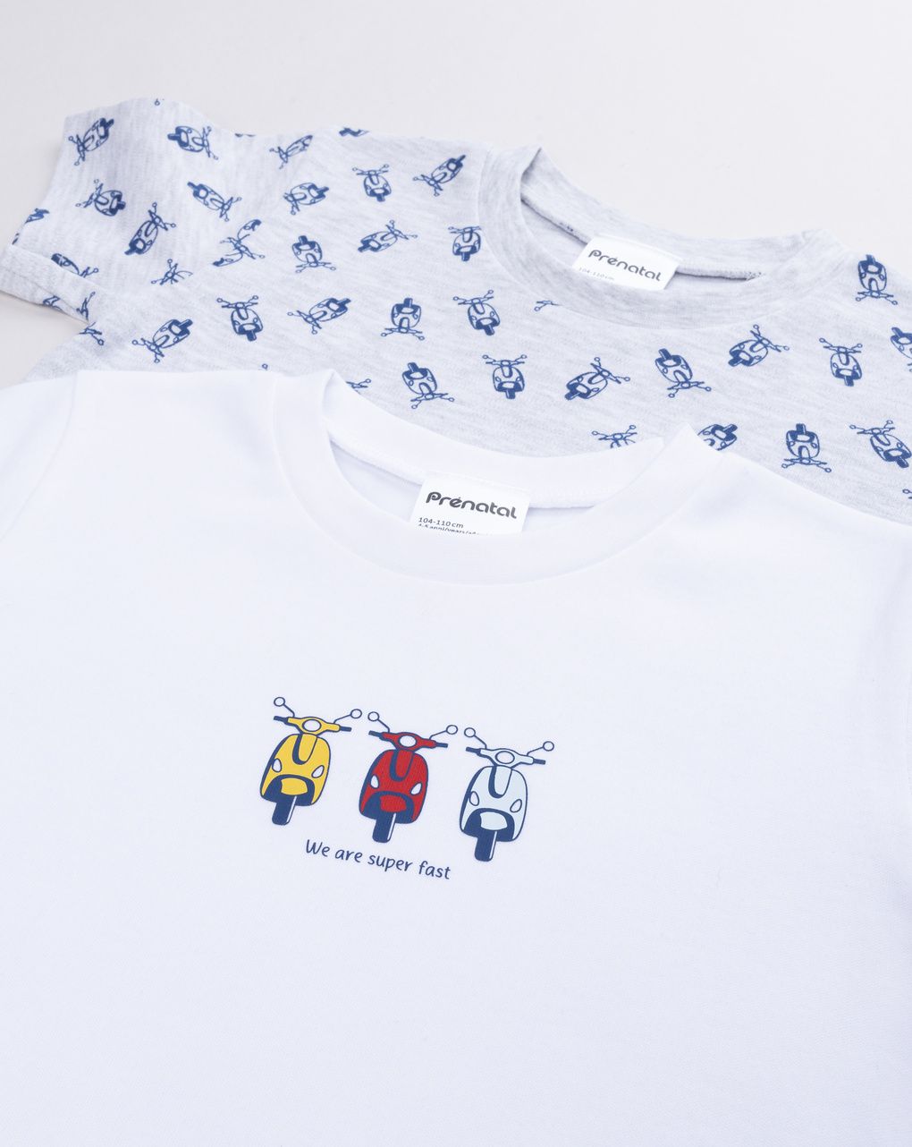 Pack 2 t-shirt intime bambino vespa bianco/grigio