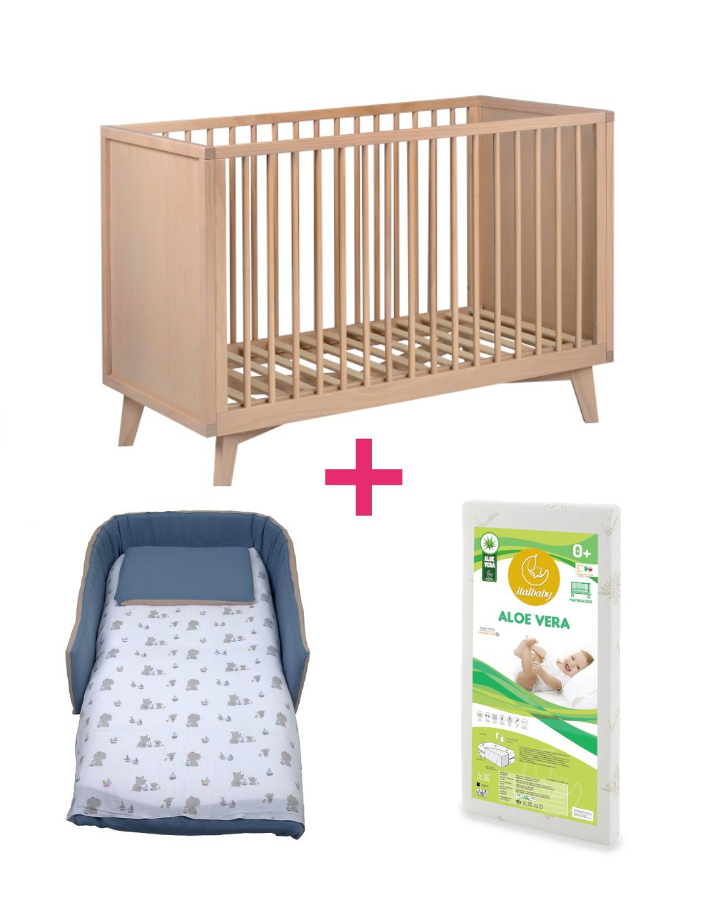 Set 1stclass 3 pz sabbia di mare -letto+materasso+piumone - italbaby
