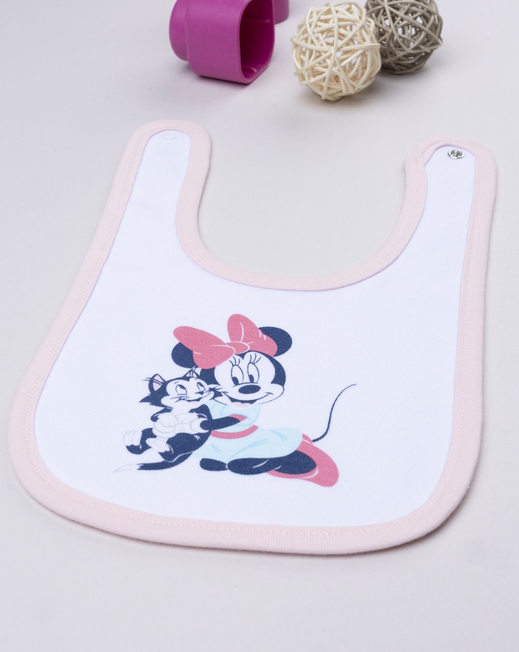 Bavaglino bimba minnie rosa chiaro