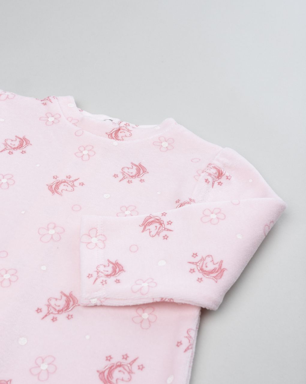 Tutina ciniglia con piedi bimba rosa "unicorni"