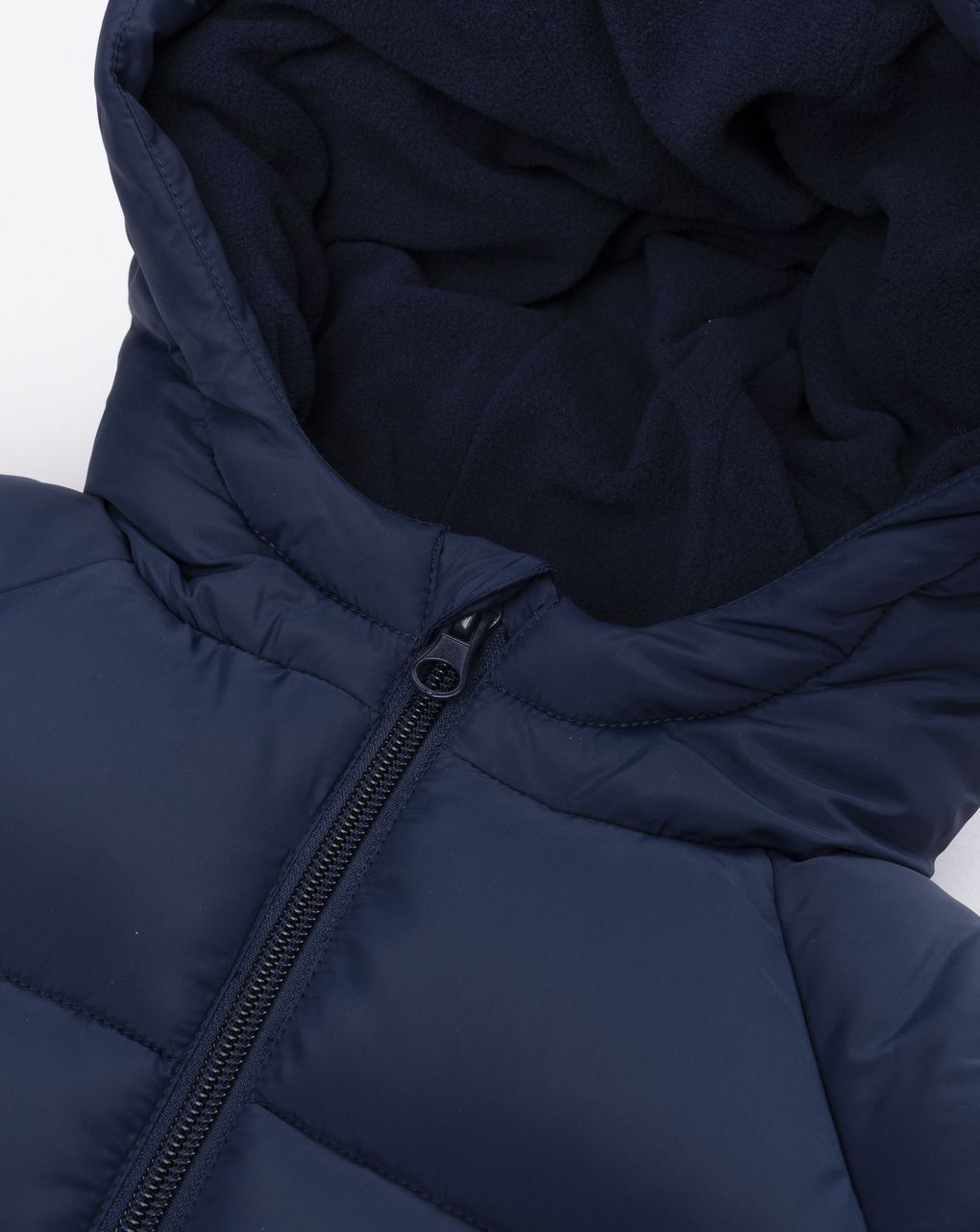 Piumino raglan con cappuccio blu navy bimbo