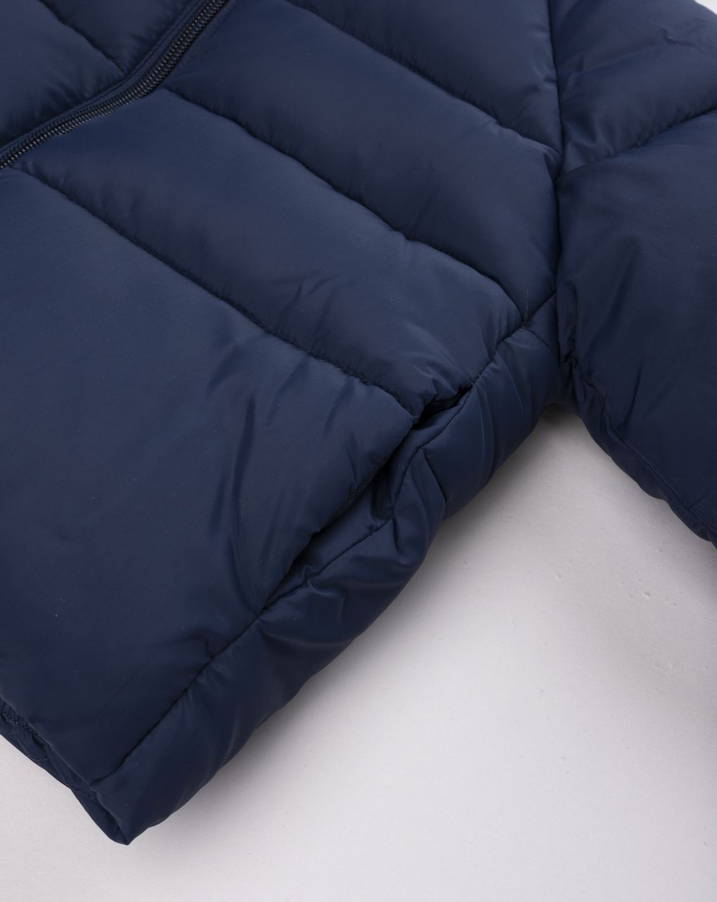 Piumino raglan con cappuccio blu navy bimbo