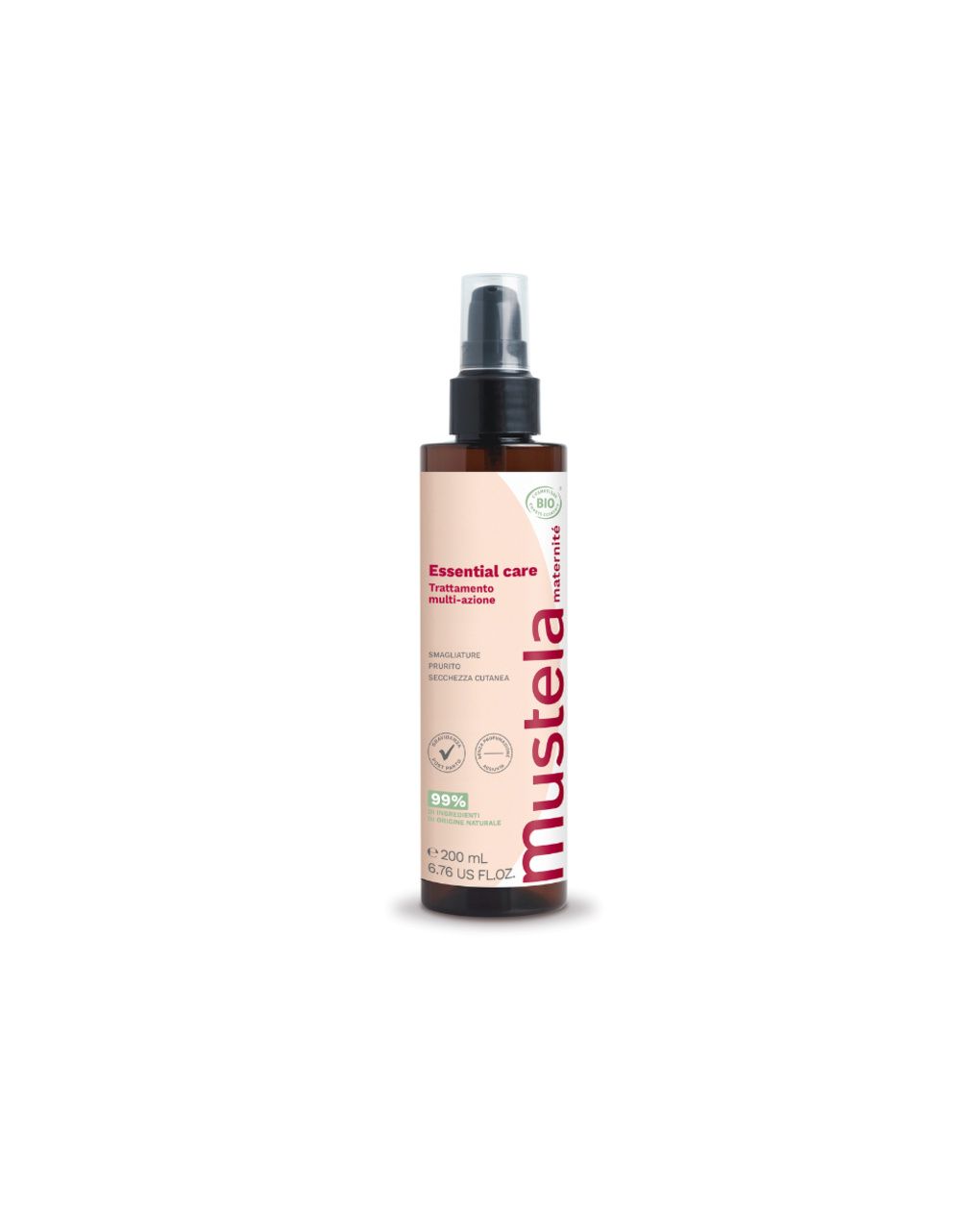 Essential care latte corpo certificato bio 200ml - mustela