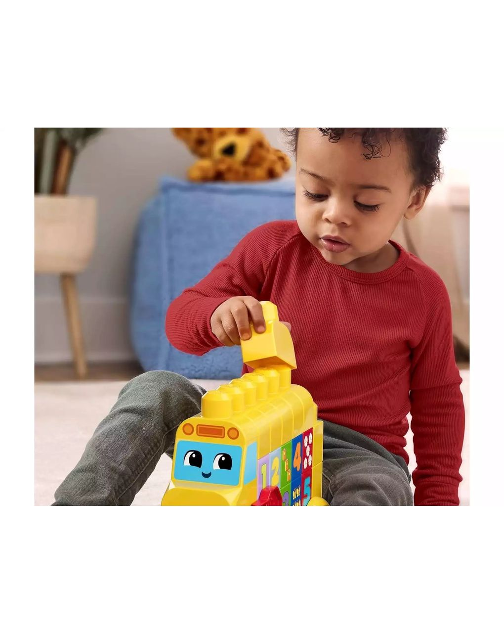 Fisher-price mega bloks autobus con numerini incastrabili da 45 pezzi