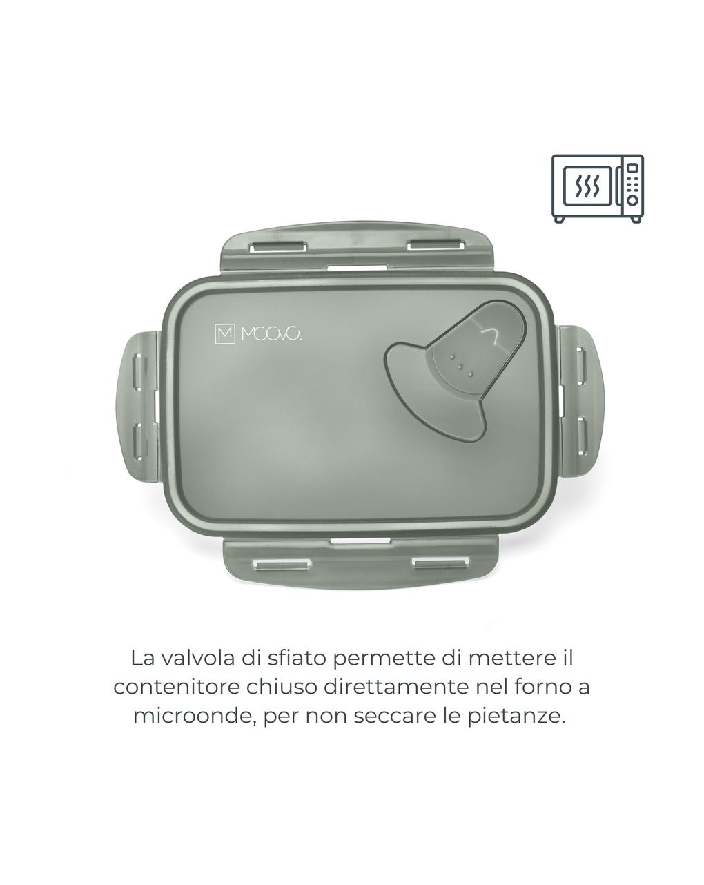 Lunch box per bambini a scomparti fissi da 1000ml - 4430 / sage green - nuvita