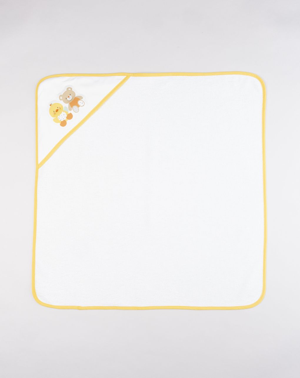 Accappatoio baby smile con patch applicata panna unisex
