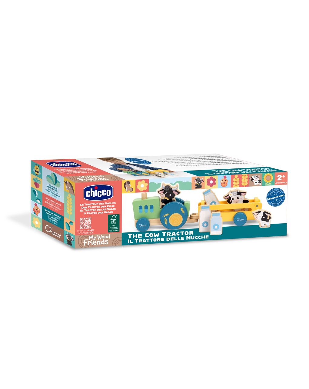 Gioco legno trattore delle mucche
