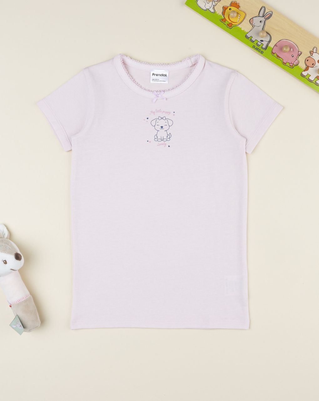 Maglia intima bimba rosa dog