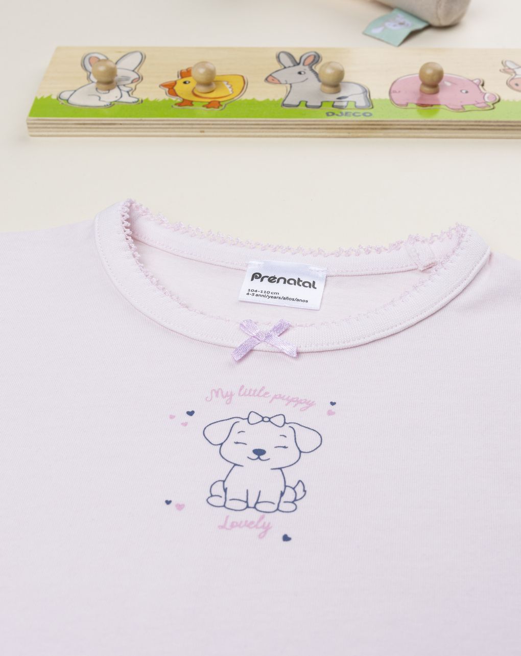 Maglia intima bimba rosa dog
