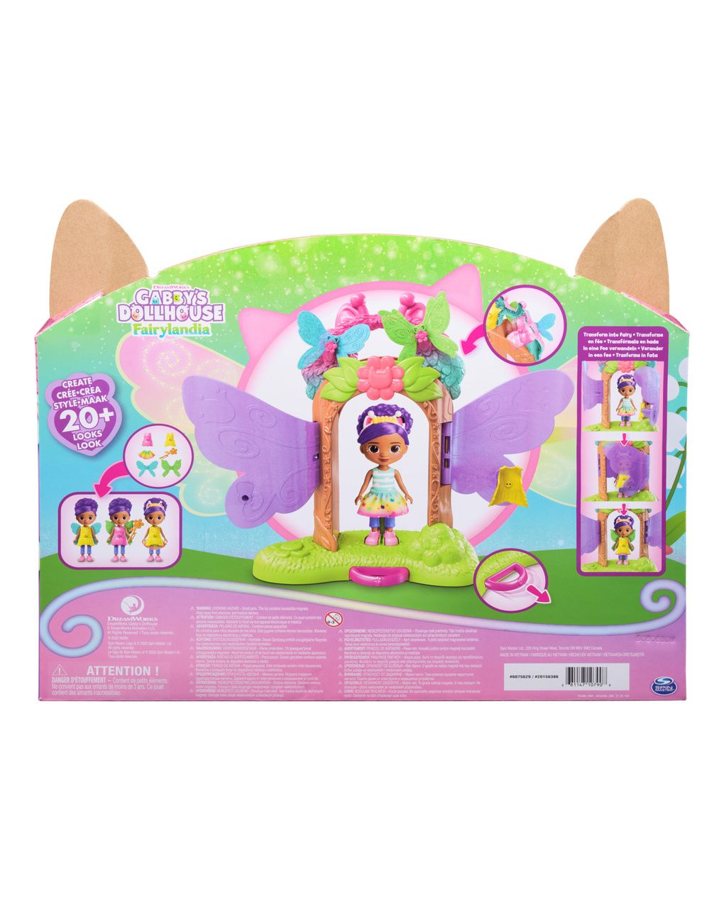 Gabby’s dollhouse fairylandia set gioco, 3+