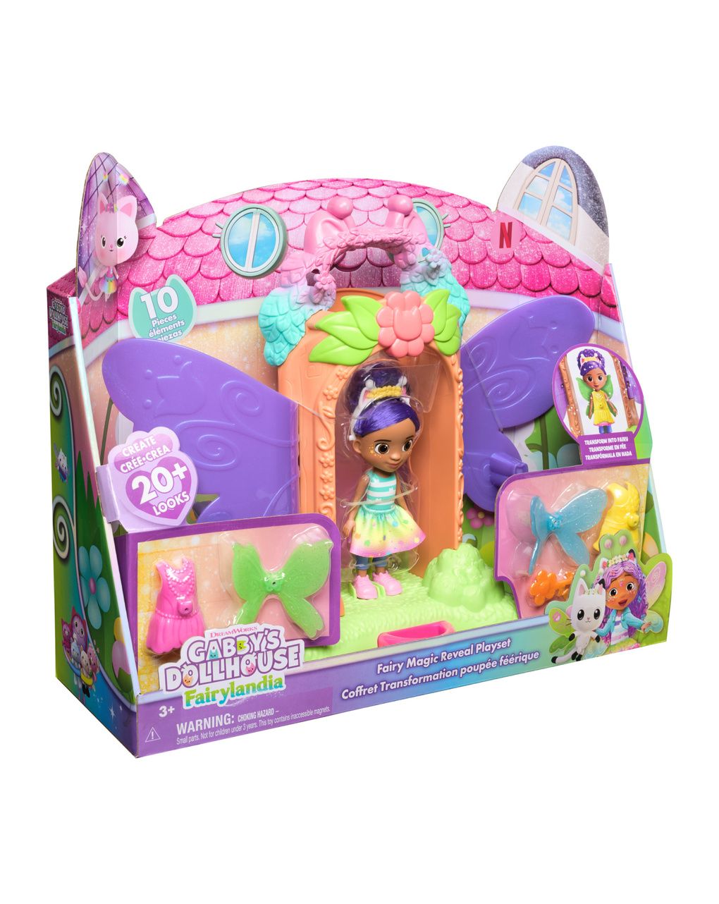 Gabby’s dollhouse fairylandia set gioco, 3+