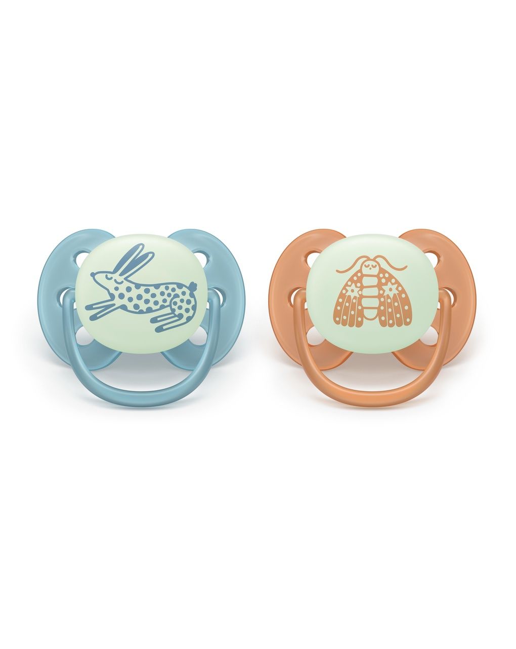 Succhietto ultra soft notte 0-6m cappuccio fluorescente no bpa per pelli sensibili - philips avent