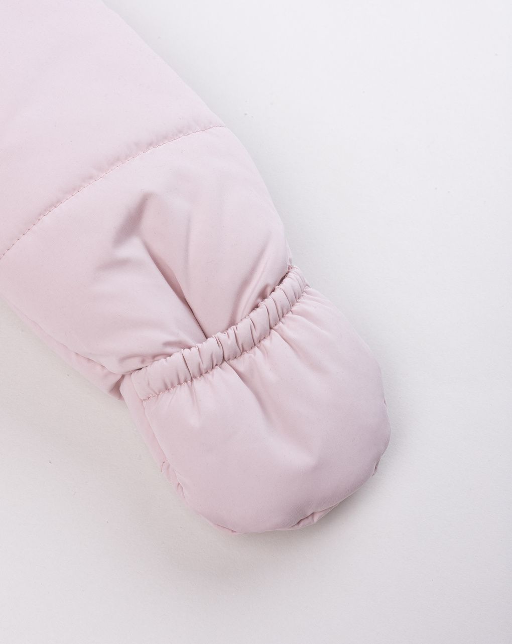 Sacco da neve per neonata con cappuccio rosa chiaro