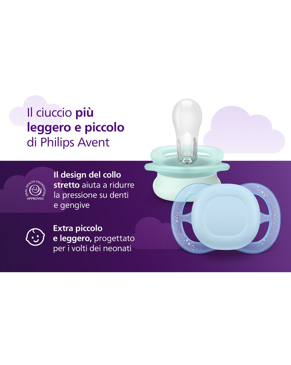 Succhiotto ultra soft 0-6m no bpa per pelli sensibiliphilips avent - philips avent