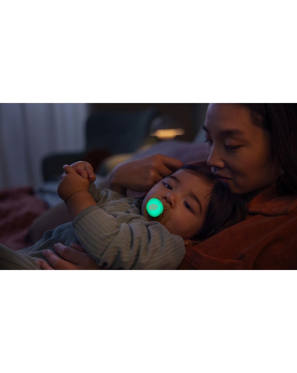 Succhietto ultra soft notte 0-6m cappuccio fluorescente no bpa per pelli sensibili - philips avent