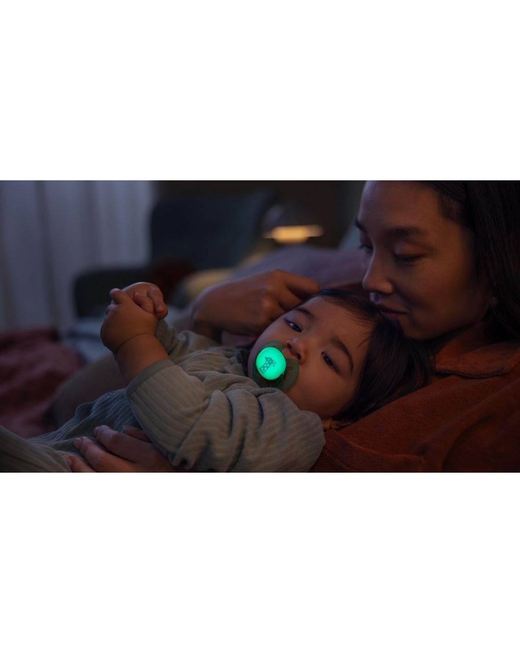 Succhietto ultra soft notte 0-6m cappuccio fluorescente no bpa per pelli sensibili- philips avent