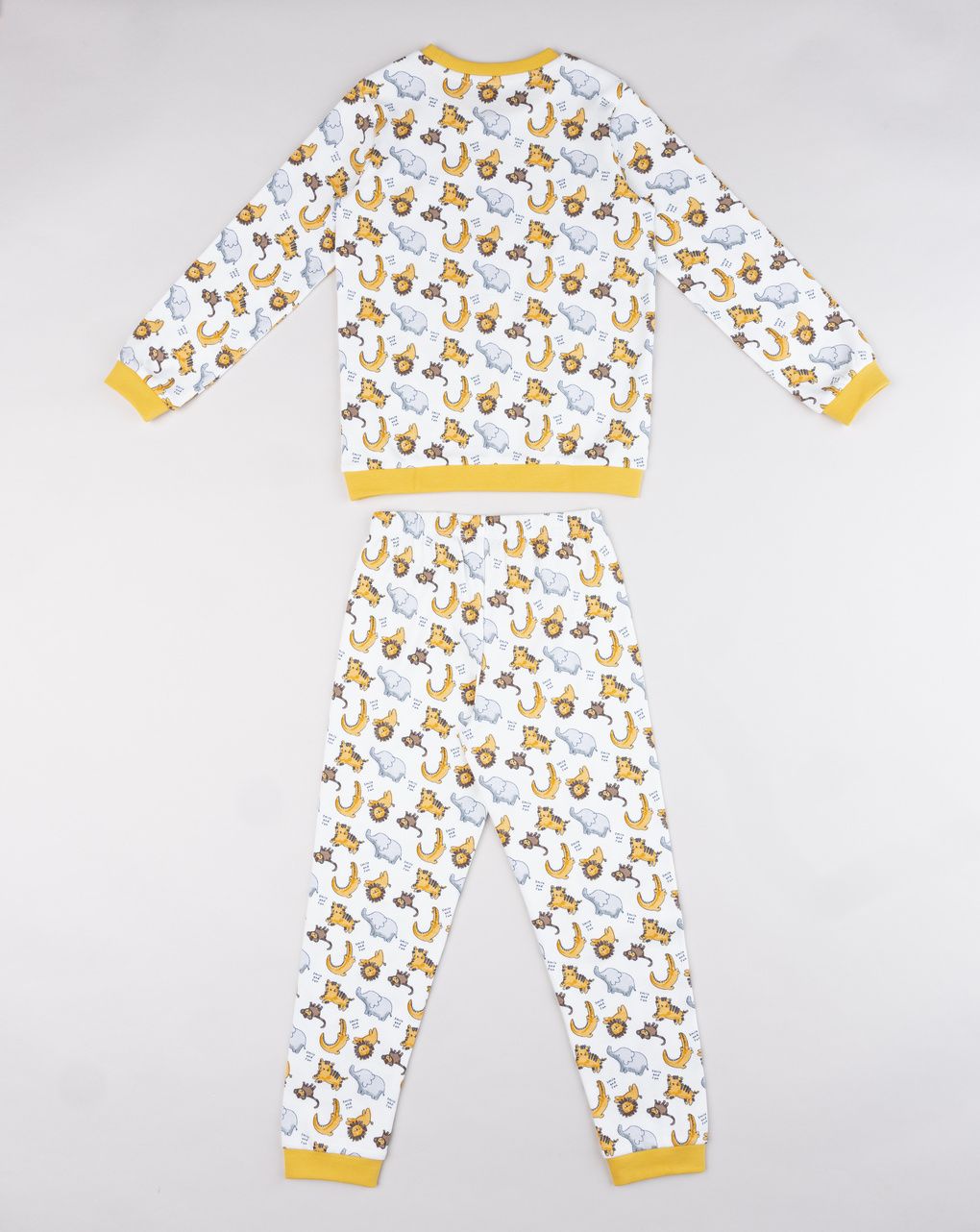 Pigiama bambino bianco e giallo savana